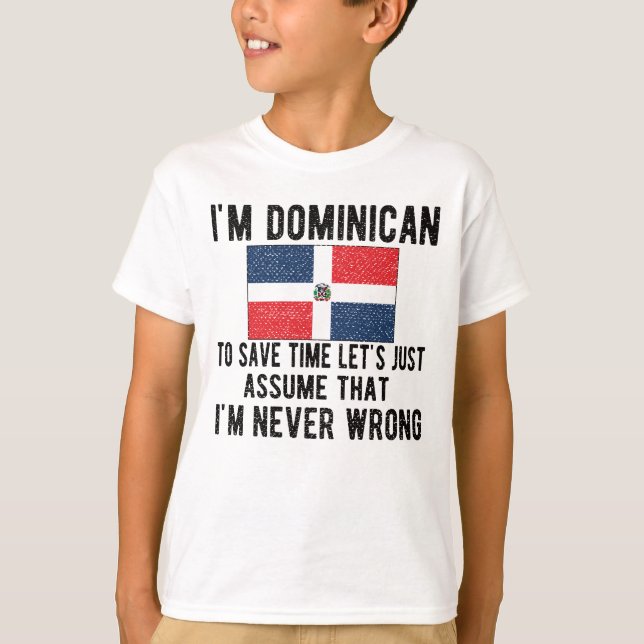 T-shirt Drapeau de la République Dominicaine : Fières raci (Devant)