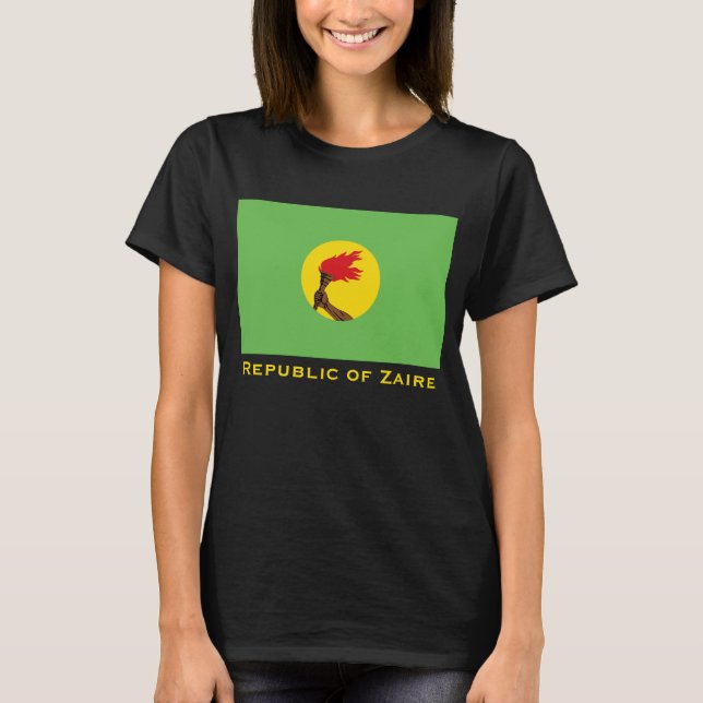 T-shirt Drapeau de la République du Zaïre (Devant)