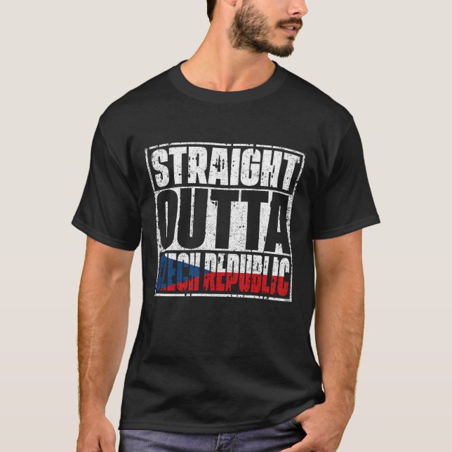 T-shirt Drapeau de la République Tchèque (Devant)