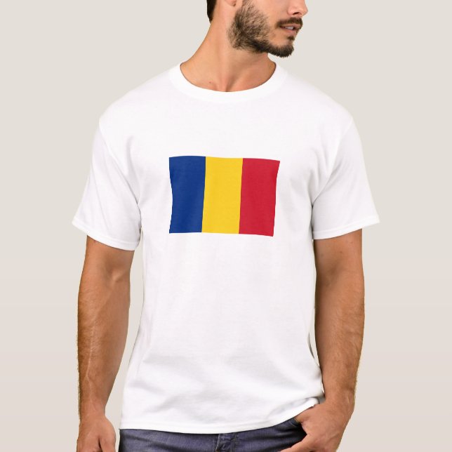 T-shirt Drapeau de la Roumanie (Devant)