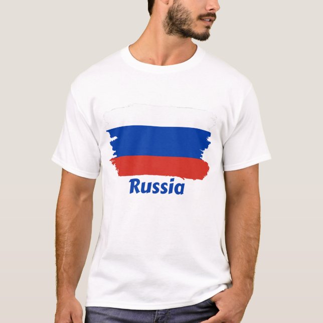 T-shirt Drapeau de la Russie (Devant)