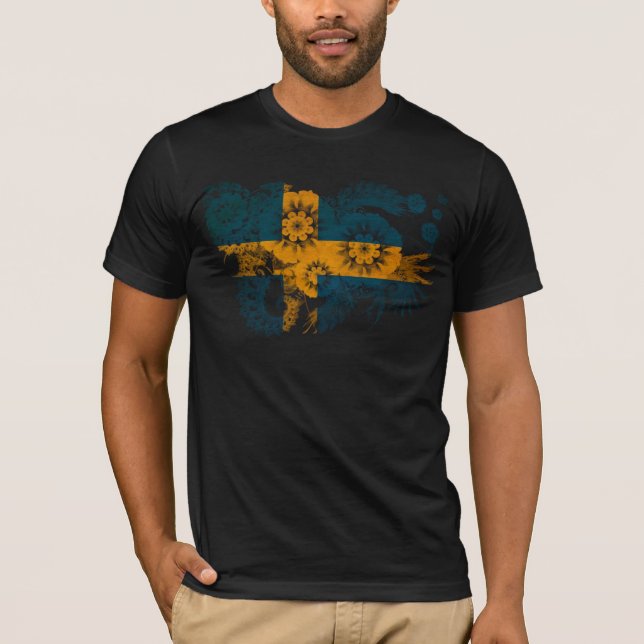 T-shirt Drapeau de la Suède (Devant)