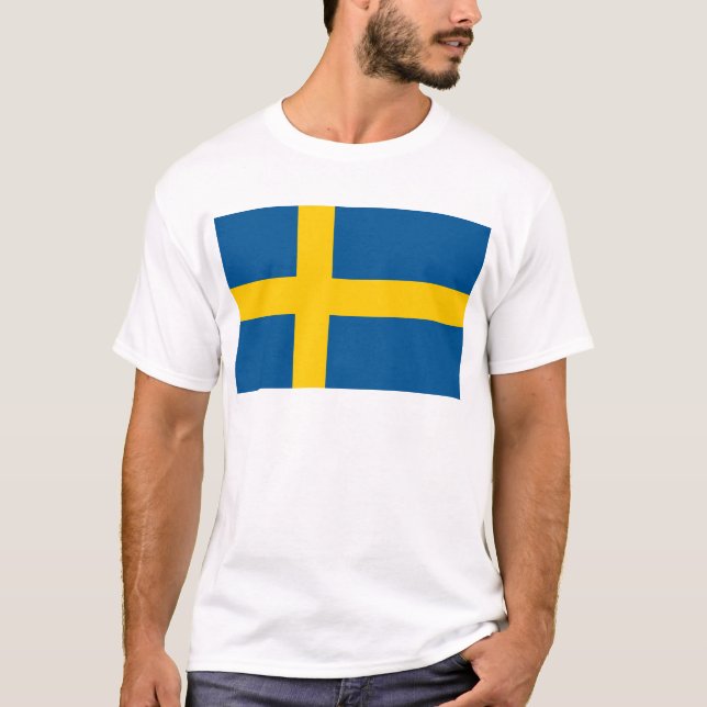 T-shirt Drapeau de la Suède (Devant)