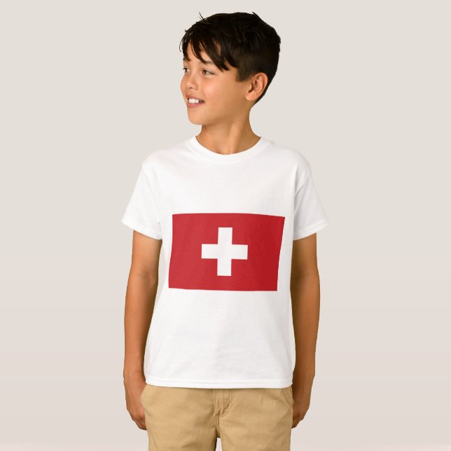 T-shirt Drapeau de la Suisse (Devant entier)