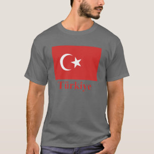 T-shirt Drapeau de la Turquie avec le nom dans le turc