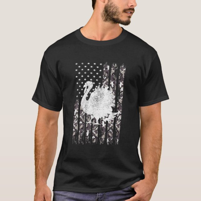 T-shirt Drapeau De La Turquie Chasse Au Camouflage América (Devant)