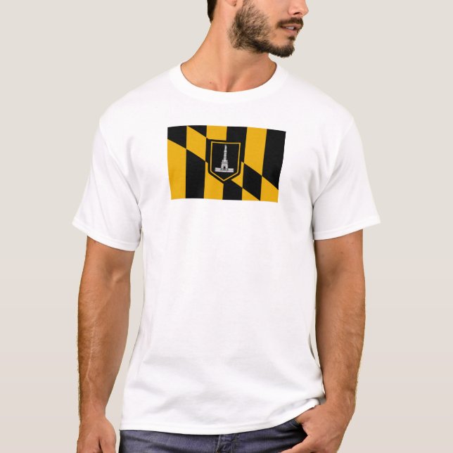 T-shirt Drapeau de la ville de Baltimore (Devant)