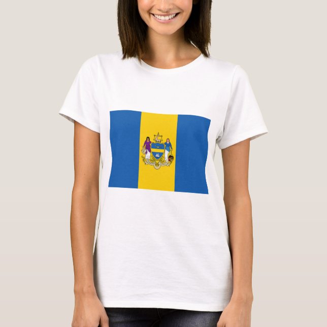 T-shirt Drapeau de la ville de Philadelphie (Pennsylvanie) (Devant)