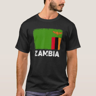 T-shirt Drapeau de la Zambie Soutenir le peuple zambien