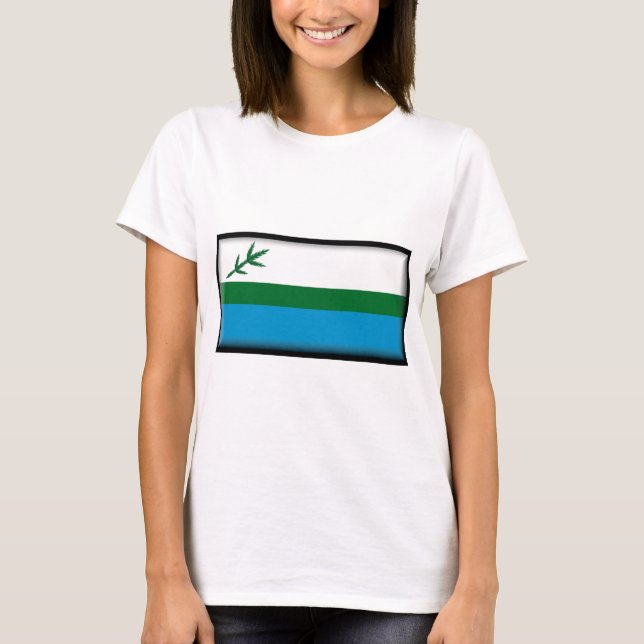 T-shirt Drapeau de Labrador (Canada) (Devant)