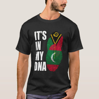 T-shirt Drapeau De L'Adn Patrimoine De Vanuatu Et Des Mald
