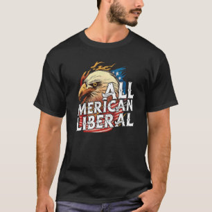 T-shirt Drapeau de l'aigle américain de la Journée 4 juill