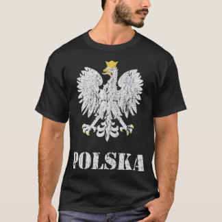 T-shirt Drapeau de l'aigle polonais vintage