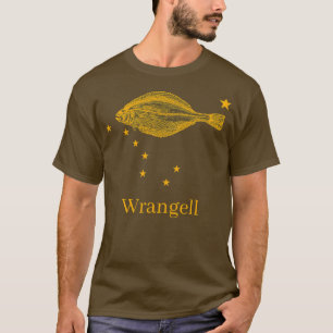 T-shirt Drapeau de l'Alaska Wrangell Pêche