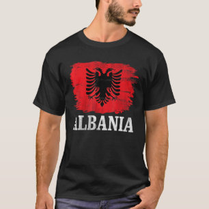 T-shirt Drapeau De L'Albanie vintage Pour L'Albanie