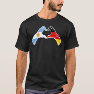 T-shirt Drapeau de l'Allemagne argentine - Coeur argentin