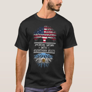 T-shirt Drapeau de l'Amérique avec l'Argentine Racines Arg
