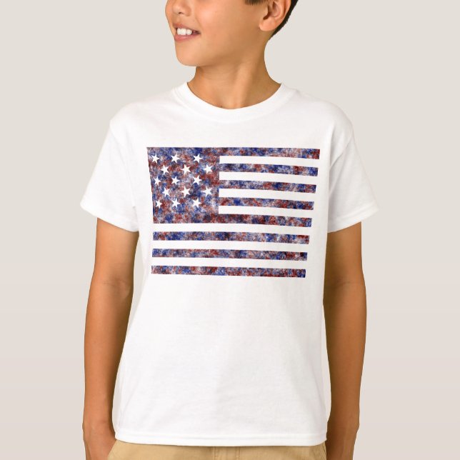 T-shirt Drapeau de l'Amérique avec une bannière étoilée co (Devant)
