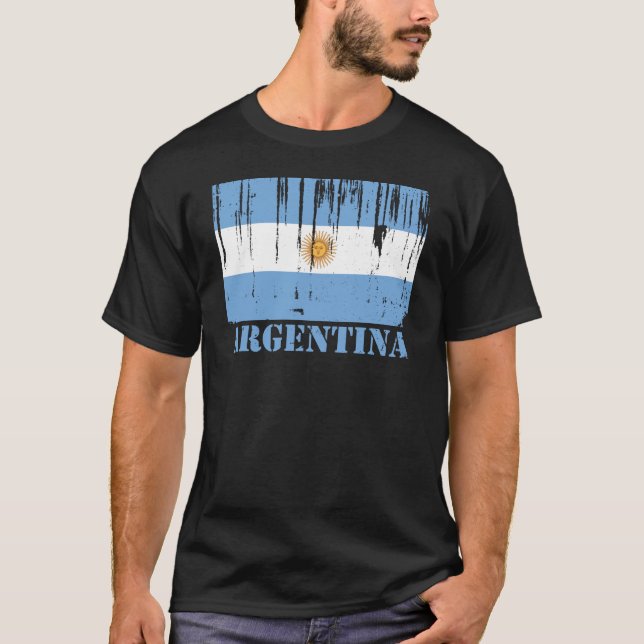 T-shirt Drapeau de l'Argentine (Devant)