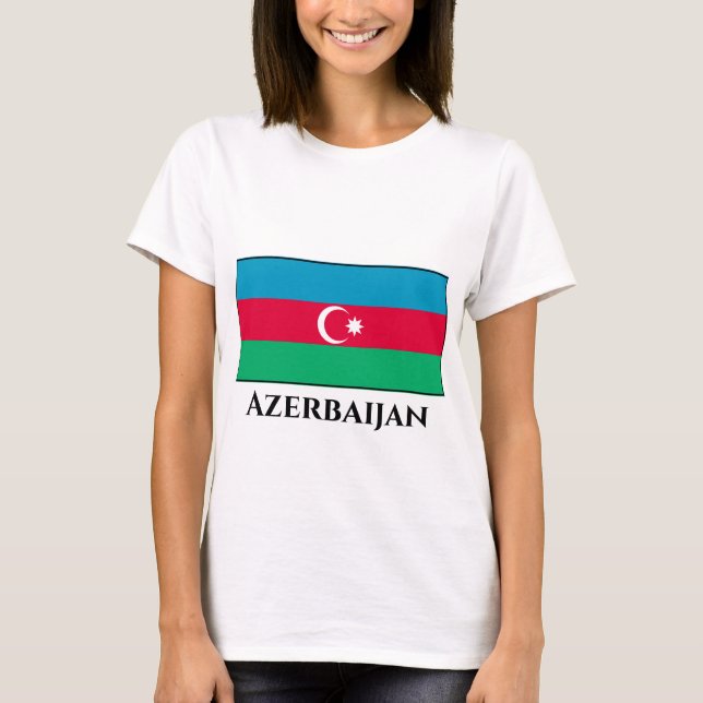 T-shirt Drapeau de l'Azerbaïdjan (Devant)
