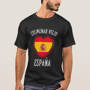 T-shirt Drapeau de l'Espagne Cœur Ville de Colmenar Viejo