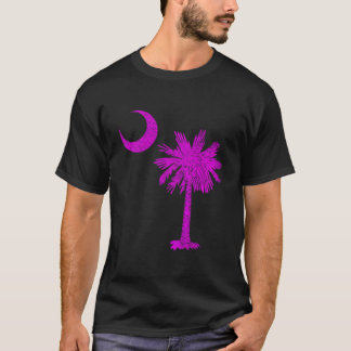 T-shirt Drapeau de l'État de Caroline du Sud Palmier Cresc