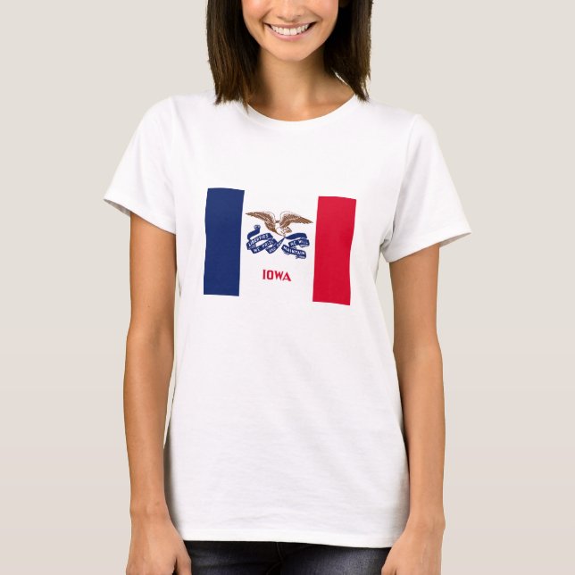 T-shirt Drapeau de l'État de l'Iowa (Devant)