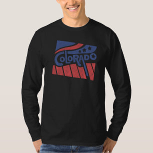 T-shirt Drapeau de l'État de montagne du Colorado Montagne