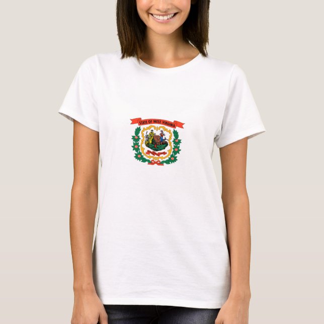 T-shirt Drapeau de l'État de Virginie occidentale (Devant)
