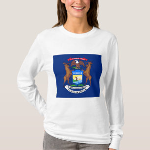 T-shirt Drapeau de l'État du Michigan