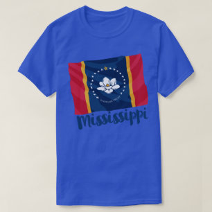 T-shirt Drapeau de l'État du Mississippi New Magnolia