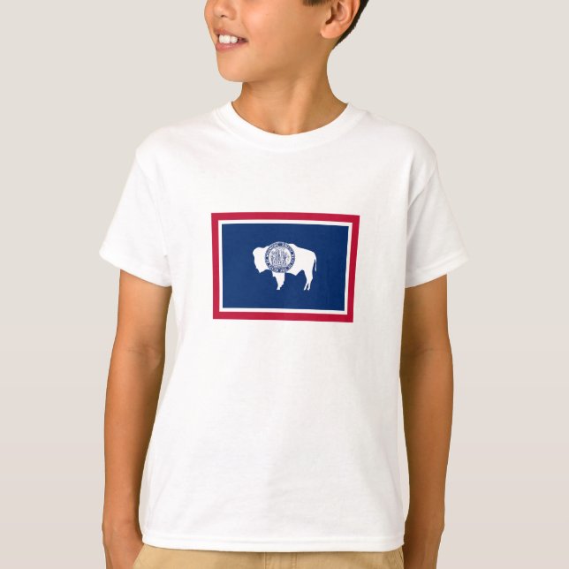 T-shirt Drapeau de l'État du Wyoming (Devant)