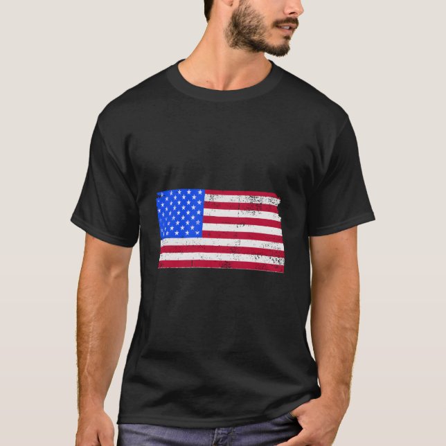 T-shirt Drapeau De L'État Patriotique Du Kansas Usa Pour (Devant)