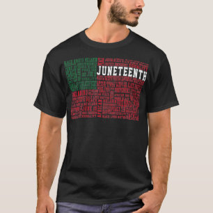 T-shirt Drapeau de l'histoire noire du 11° juin afro-améri