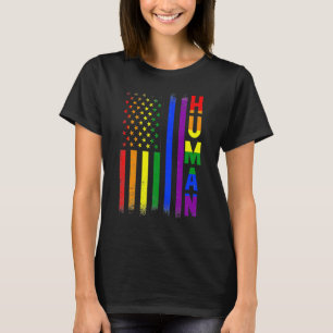 T-shirt Drapeau de l'homme Lgbt américain Gay pride Arc-en
