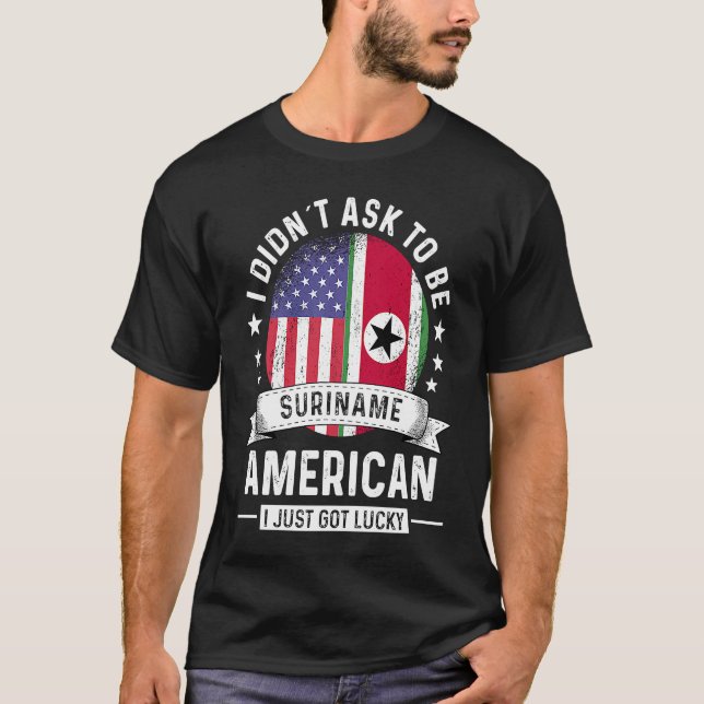 T-shirt Drapeau de l'Humour du patriote surinamais (Devant)