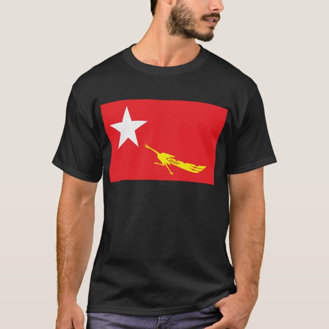 T-shirt Drapeau de ligue nationale pour la démocratie (Devant)