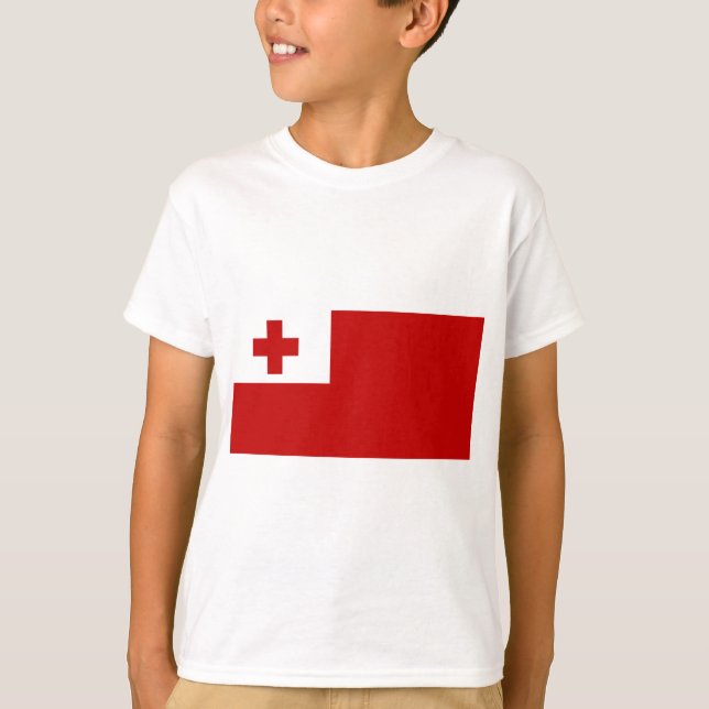 T-shirt Drapeau de l'île des Tonga (Devant)
