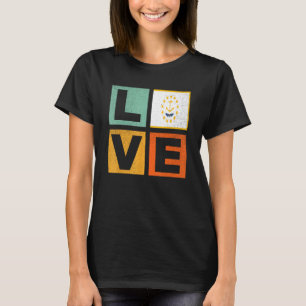 T-shirt Drapeau de l'île Rhode Love Rhode Island