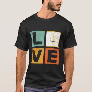 T-shirt Drapeau de l'île Rhode Love Rhode Island