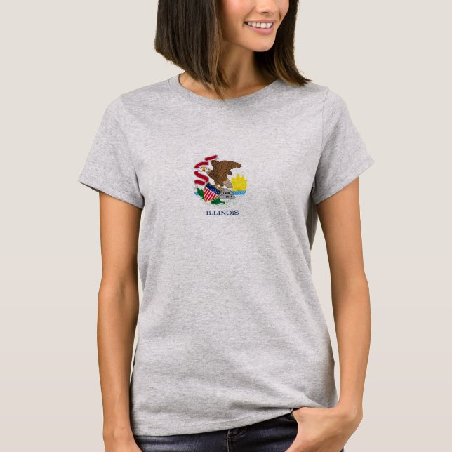T-shirt Drapeau de l'Illinois (Devant)