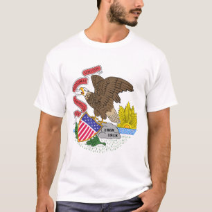 T-shirt Drapeau de l'Illinois