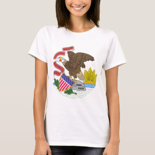 T-shirt Drapeau de l'Illinois