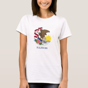 T-shirt Drapeau de l'Illinois