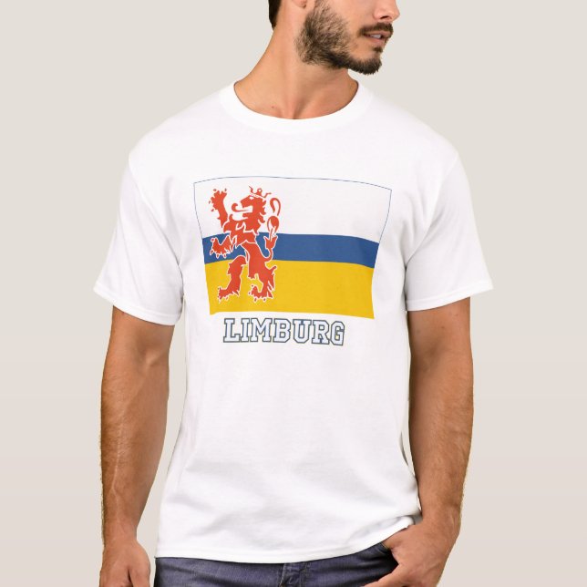 T-shirt Drapeau de Limbourg avec le nom (Devant)