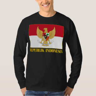 T-shirt Drapeau de l'Indonésie avec le COA
