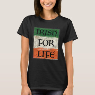 T-shirt Drapeau de l'Irlande vintage en détresse Irish For