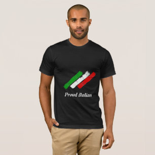 T-shirt Drapeau de l'Italie. Italien fier