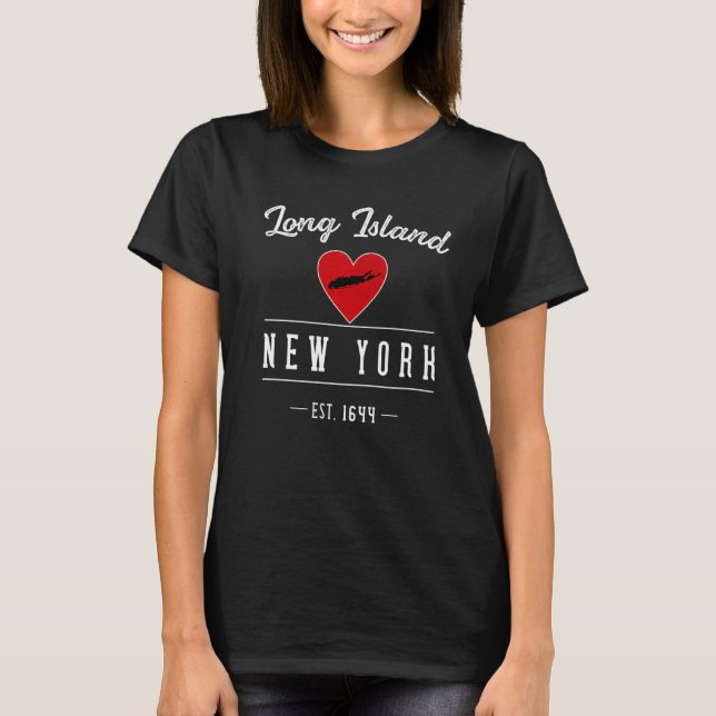 T-shirt Drapeau de Long Island NY Souvenir autochtone Long (Devant)