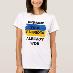 T-shirt Drapeau de l'Ukraine bleu et jaune des guerriers